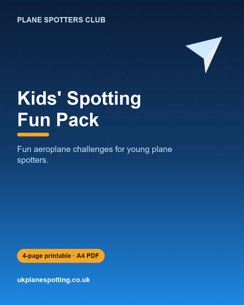 Kids' Spotting Fun Pack printable cover