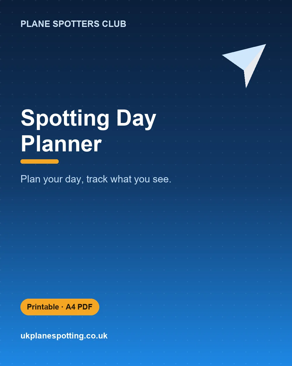 Spotting Day Planner & Tracker printable cover