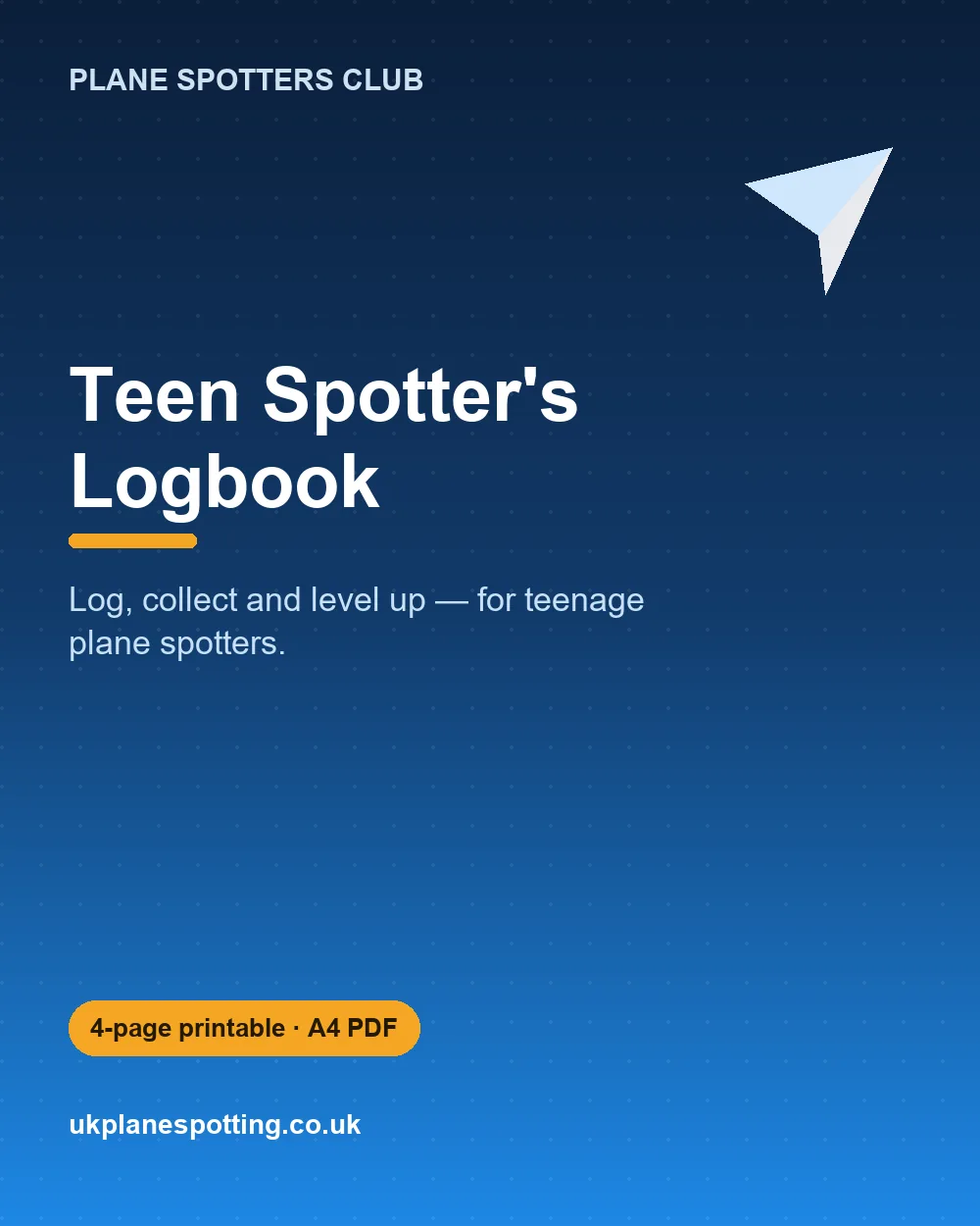 Teen Spotter's Logbook & Challenges printable cover