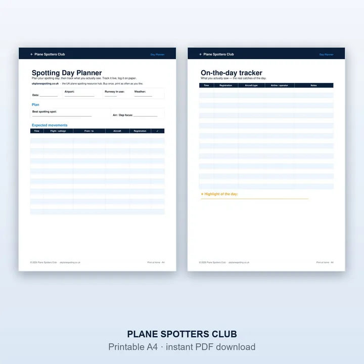 Sample page from the Spotting Day Planner